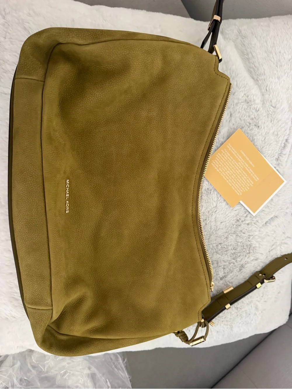 Michael Kors Nolita Medium Nubuck Shoulder Bag